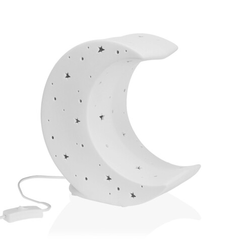 Lampa de masa Moon, Versa, 19.6 x 10.6 x 20.6 cm, 1 x E14, portelan