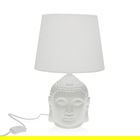 Lampa de masa Buddha, Versa, 21 x 33 cm, 1 x E14, portelan, alb
