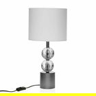 Lampa de masa Missouri, Versa, 25 x 50 cm, metal/sticla, argintiu