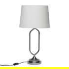 Lampa de masa Calgary, Versa, 61 x 33 x 33 cm, metal, argintiu