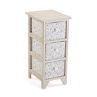 Organizator baie cu 3 cosuri Lili, Versa, 30 x 25 x 56 cm, MDF