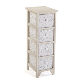 Organizator baie cu 4 cosuri Lili, Versa, 25 x 30 x 72 cm, MDF