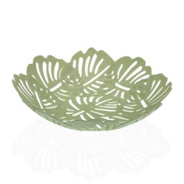 Platou decorativ / decoratiune pentru centrul mesei Sheets, Versa, 27 x 27 x 6 cm, polipropilena, verde