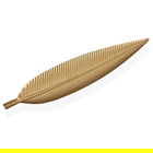 Platou decorativ / decoratiune pentru centrul mesei Gold Leaf, Versa, 55.5 x 12.7 x 2.5 cm, MDF