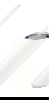 Perie pentru toaleta cu suport, Wenko, Brasil White, 10 x 37 cm, plastic, alb