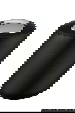 Cos de gunoi, Wenko, Brasil S Black, 2 L, 14 x 21 cm, plastic, negru