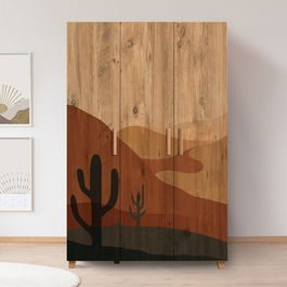 Dulap pentru haine, Vella, Leva Desert, 120 x 189 x 48 cm, pal melaminat, multicolor
