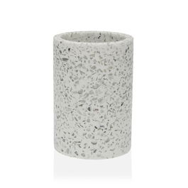 Suport periute si pasta de dinti Ibarra, Versa, 7.3 x 10.4 cm, polirasina, alb