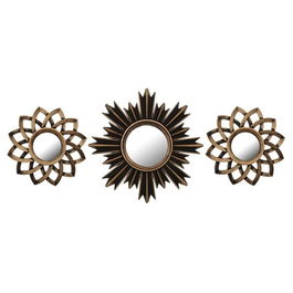 Set 3 oglinzi decorative Alianna, Versa, 25 cm / 35 cm, plastic