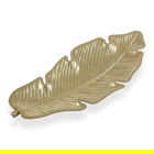 Platou decorativ / decoratiune pentru centrul mesei Gold Leaf, Versa, 49 x 21 x 2.5 cm, MDF
