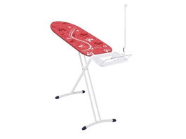 Masa de calcat cu suport pentru statie, Leifheit Air Board M Solid Plus, 38 x 120 cm, rosu