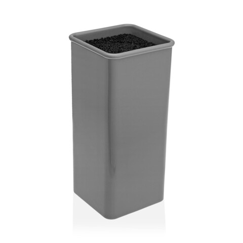 Suport pentru cutite Esther, Versa, 10 x 10 x 21.8 cm, plastic, gri