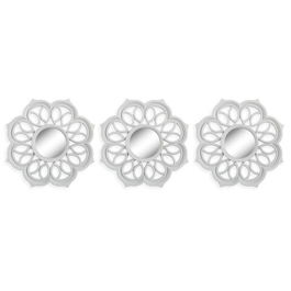 Set 3 oglinzi decorative Ferguson, Versa, 25 x 25 cm, plastic, alb
