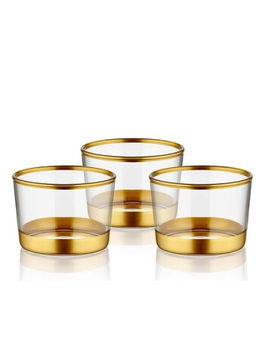 Set 3 boluri GLM0018, Mia, 6x8x8 cm, 100 ml, sticla