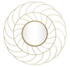 Oglinda decorativa Sunflower, Mauro Ferretti, Ø 88 cm, fier/oglinda, auriu