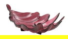 Bol decorativ, Leaf Red, Mauro Ferretti, 46x24x13 cm, sticla reciclata