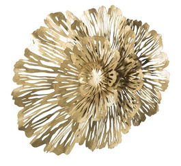 Decoratiune de perete Ibis, Mauro Ferretti, 74x55 cm, fier, auriu