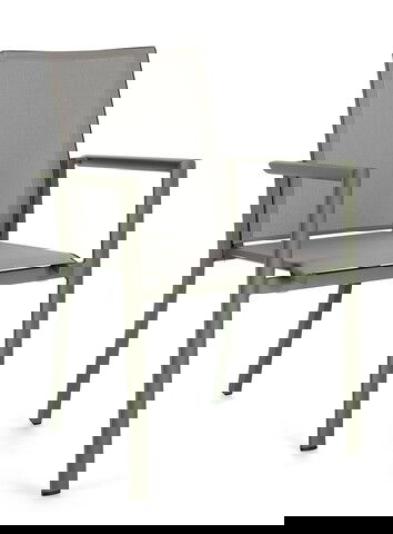Scaun de gradina Konnor, Bizzotto, 56.2 x 60 x 88 cm, aluminiu/textilena, verde