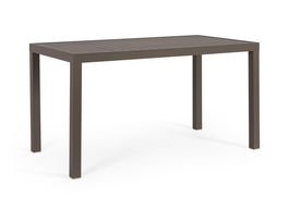 Masa pentru gradina Hilde, Bizzotto, 130 x 68 x 75 cm, aluminiu, maro coffee