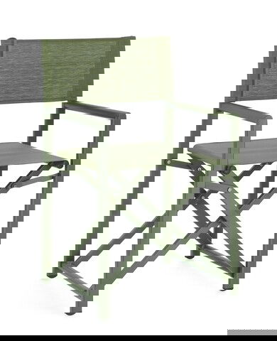 Scaun de gradina pliabil Taylor, Bizzotto, 48 x 56 x 86 cm, aluminiu/textilena 2x1, verde herb