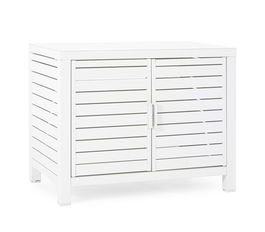Dulap pentru exterior Atlantic, Bizzotto, 90 x 55 x 70 cm, aluminiu, alb
