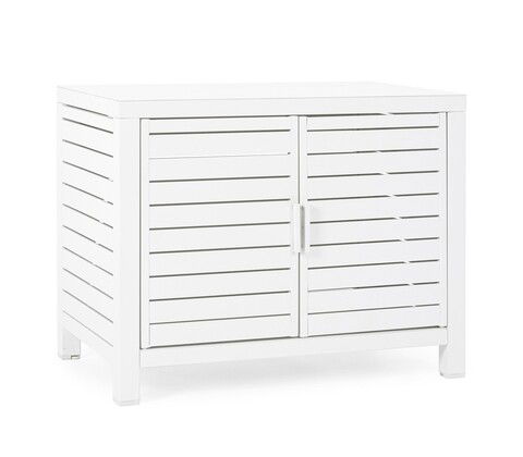 Dulap pentru exterior Atlantic, Bizzotto, 90 x 55 x 70 cm, aluminiu, alb