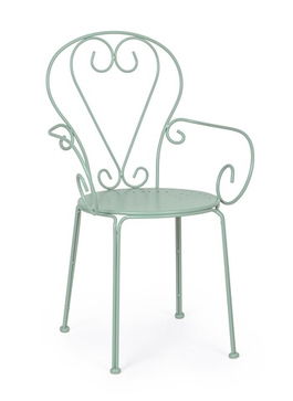 Scaun de gradina Etienne, Bizzotto, 49 x 49 x 89 cm, otel , verde pal