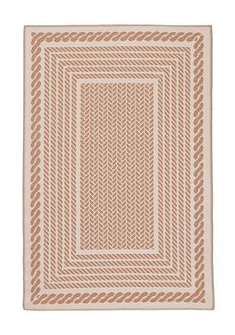 Covor cu doua fete Kashan, Bizzotto, 180 x 270 cm, polipropilena, bej/maro