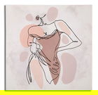 Tablou, Mauro Ferretti, Lady, 80 x 2.8 x 80 cm, lemn de pin/panza, multicolor