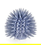 Decoratiune Abyss Sea Urchin, Bizzotto, Ø 20 x 18.5 cm, portelan, albastru deschis