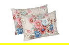 Set 2 perne Bouquet, microfibra matlasata Alcam, 50x70 cm