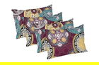 Set 4 perne Mandala, microfibra matlasata Alcam, 50x70 cm