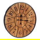 Ceas de perete Rowan, Gift Decor, Ø 60 cm, metal/lemn