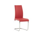 Scaun tapitat Larkson, metal, rosu, 100 x 44 x 58 cm