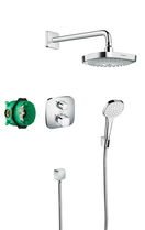 Sistem de dus incastrat termostatat Hansgrohe Design Croma Select E Ecostat E cu 2 consumatori