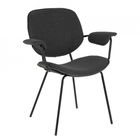 Scaun Carra, textil, gri/negru, 69 x 62 x 84 cm