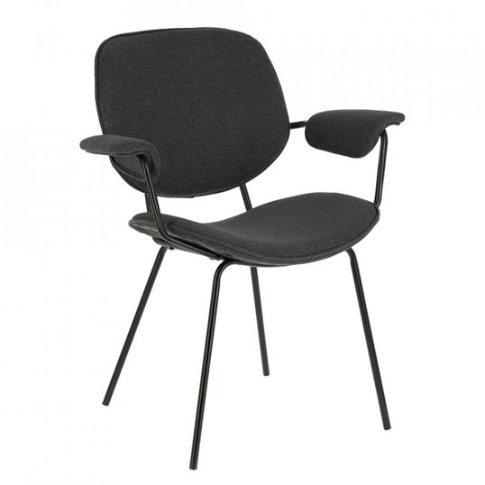 Scaun Carra, textil, gri/negru, 69 x 62 x 84 cm