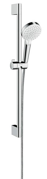 Set de dus Hansgrohe Crometta NEW 100 Vario cu bara 0.65 m alb/crom