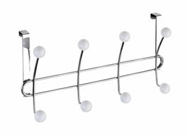 Cuier cu montare pe usa Lissa, Wenko, 18 x 35 cm, inox, argintiu