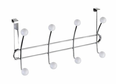 Cuier cu montare pe usa Lissa, Wenko, 18 x 35 cm, inox, argintiu