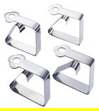 Set 4 cleme pentru fata de masa, Wenko, inox