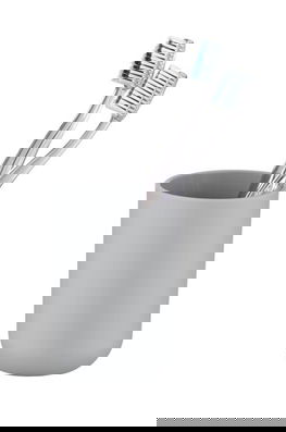 Suport pentru periute si pasta de dinti, Wenko, Brasil Grey, 7.3 x 10.3 cm, plastic, gri