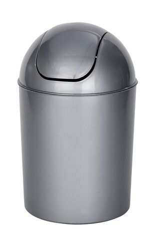 Cos de gunoi, Wenko, Economic, 6 L, 20 x 30 cm, plastic, gri