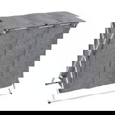 Cos de rufe cu 3 compartimente, Wenko, Trio Top Mottled, 118 L, 57 x 57 x 38 cm, poliester/aluminiu, gri