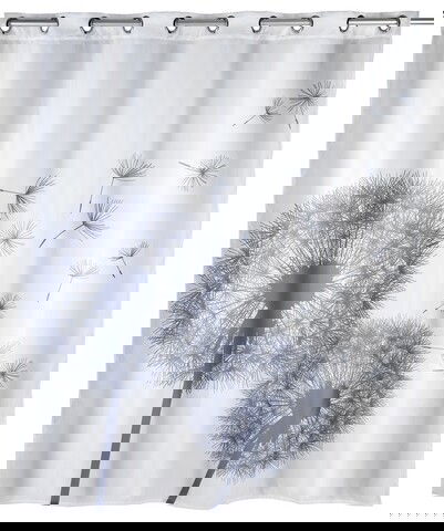Perdea de dus anti-mucegai, Wenko, Flex Astera, 180 x 200 cm, poliester, gri