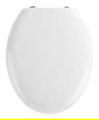 Capac de toaleta cu sistem automat de coborare, Wenko, Mira, 37.5 x 45 cm, plastic, alb