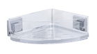 Polita de colt pentru baie, Wenko, Quadro Vacuum-Loc®, 28 x 8.5 x 19.5 cm, inox/plastic