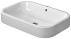 Lavoar tip bol Duravit Happy D.2 60x40cm fara orificiu baterie montare pe blat