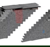Cos pentru rufe, Wenko, Felt Duo, 2 compartimente, 82 L, poliester/polipropilena, gri/maro