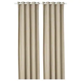 SET DRAPERIE BLACKOUT,Casa Deco Logistics, CU INELE CAPSE CROM CULOARE BEJ